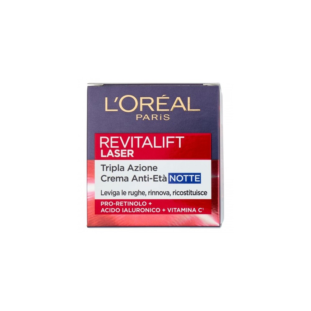 L'Oreal Paris Revitalift Laser Tripla Azione - Crema Anti-Età Notte 50 Ml 