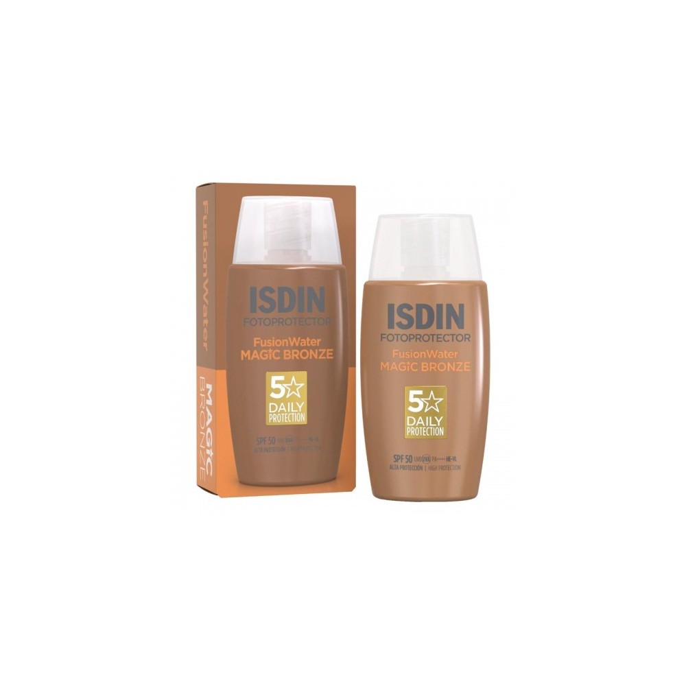 Isdin Fotoprotector Fusionwater Magic Bronze Spf 50 - Protezione Solare Viso Colorata 50 Ml 