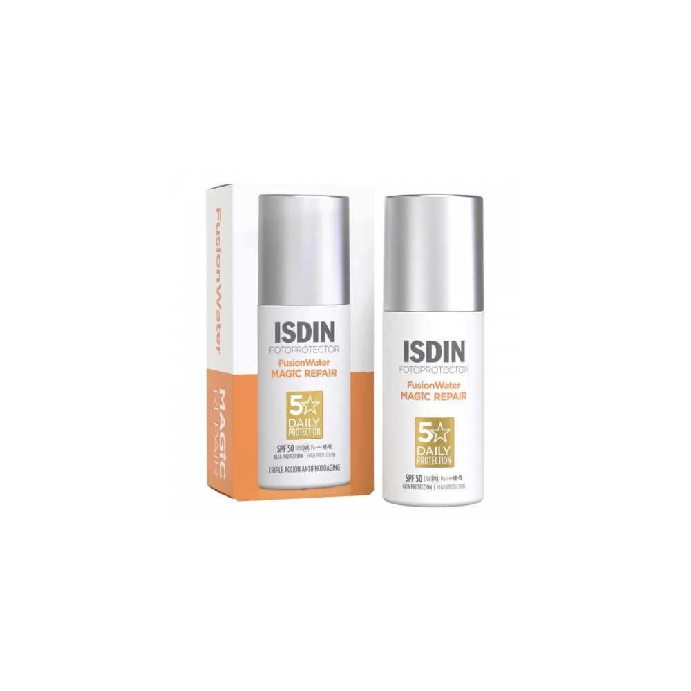 Isdin Fotoprotector Fusionwater Magic Repair Spf 50 - Protezione Solare Viso 50 Ml 