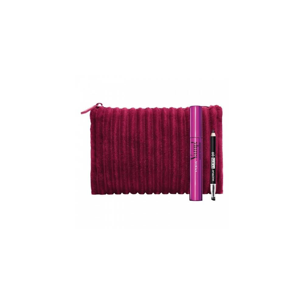 Pupa Kit Mascara Vamp Lash Extender  + Mini Matita Occhi Multiplay N. 09 Deep Black + Pochette Handy Bag 