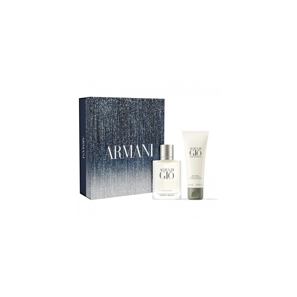 Armani Cofanetto Acqua Di GiÃ - Eau De Toilette Uomo 50 Ml Vapo + Gel Doccia 75 Ml 