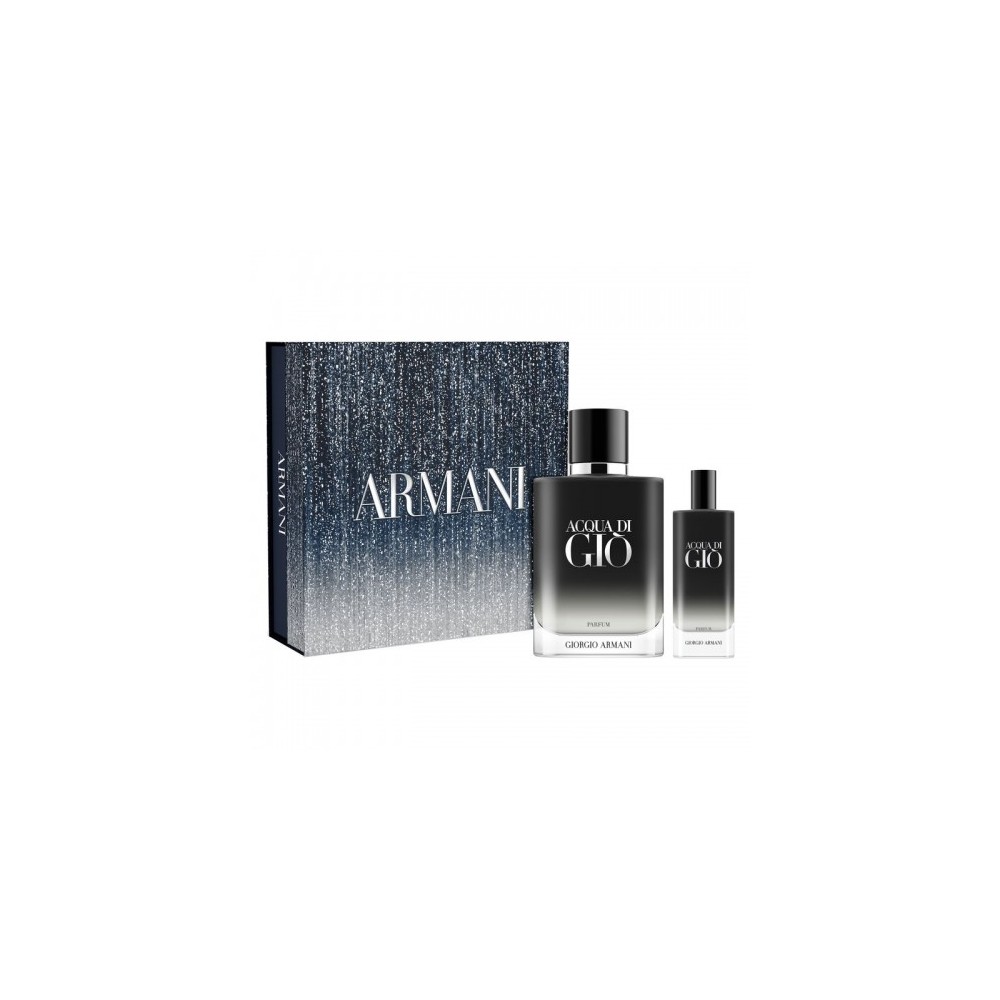 Armani Cofanetto Acqua Di GiÃ - Parfum Uomo 100 Ml Vapo + Parfum Uomo 15 Ml Vapo 