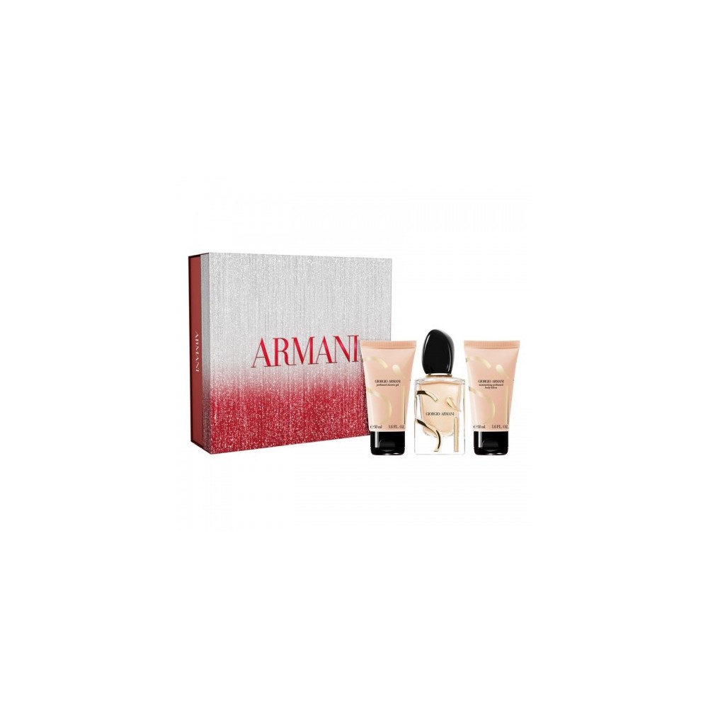 Armani Cofanetto SÃ - Eau De Parfum Donna 50 Ml + Lozione Corpo 50 Ml + Gel Doccia 50 Ml 