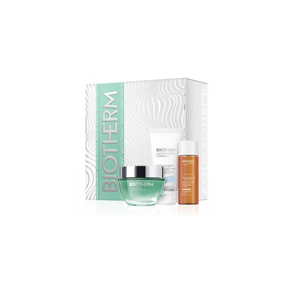 Biotherm Cofanetto Aquasource Hyalu Plump Gel - Routine Di Bellezza Completa Per Una Pelle Radiosa 