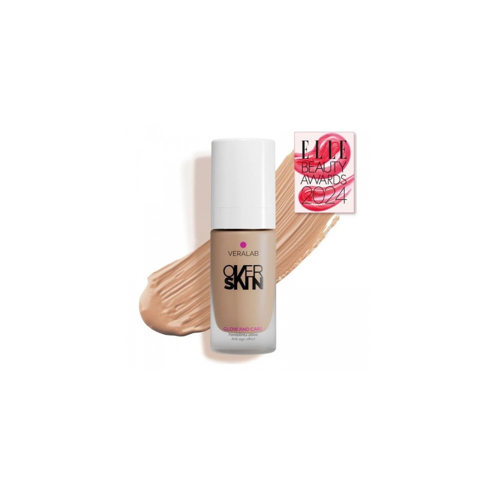 Veralab Overskin Glow And Care - Fondotinta Attivo N. 6.5 Amber 