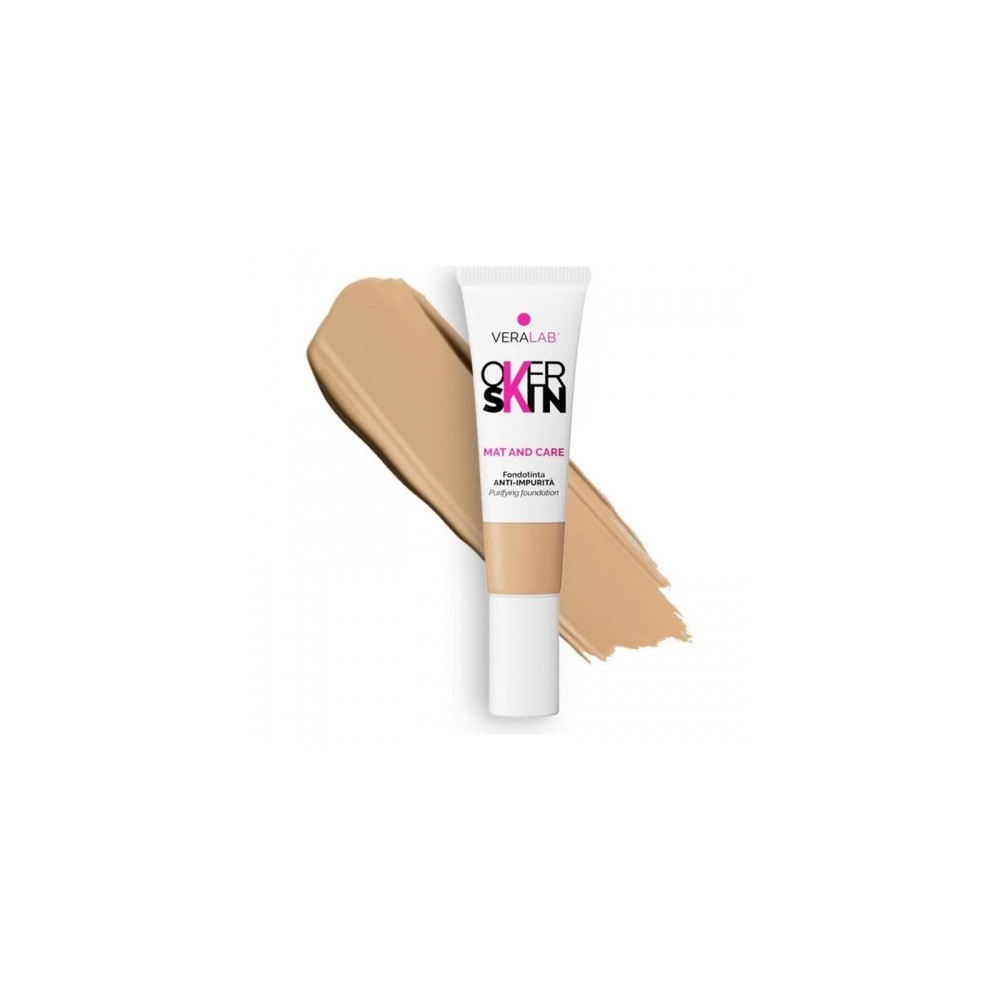 Veralab Overskin Mat And Care - Fondotinta Anti-Impurità  N. 09 Nutty 