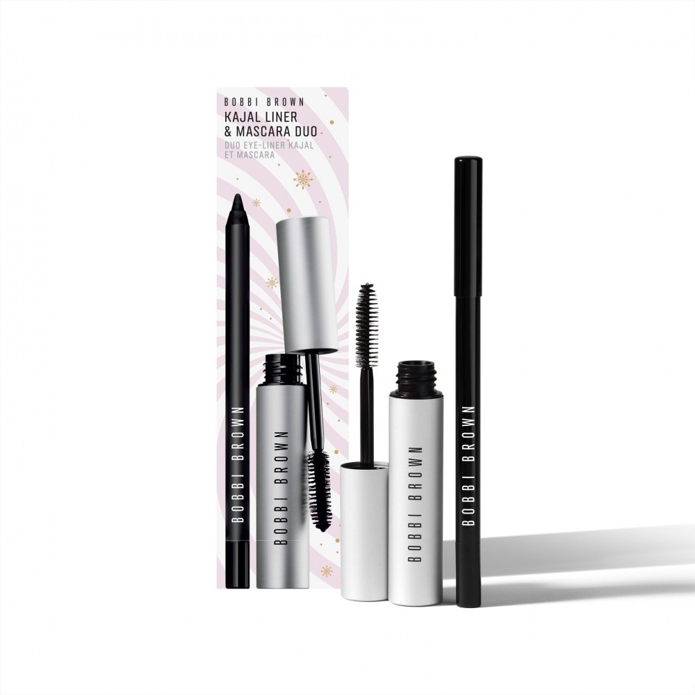 Bobbi Brown Kajal Liner & Mascara Duo - 24-Hour Kajal Eyeliner Waterproof Black + Smokey Eye Mascara Black 
