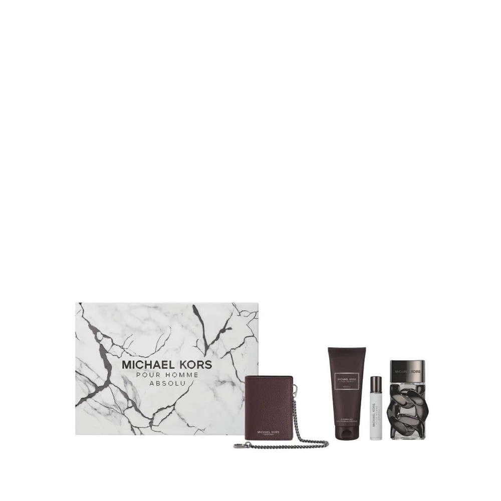 Michael Kors Pour Homme Absolu - Edp 100 Ml + Edp Viaggio 10 Ml + Shower Gel 100 Ml + Portafoglio 
