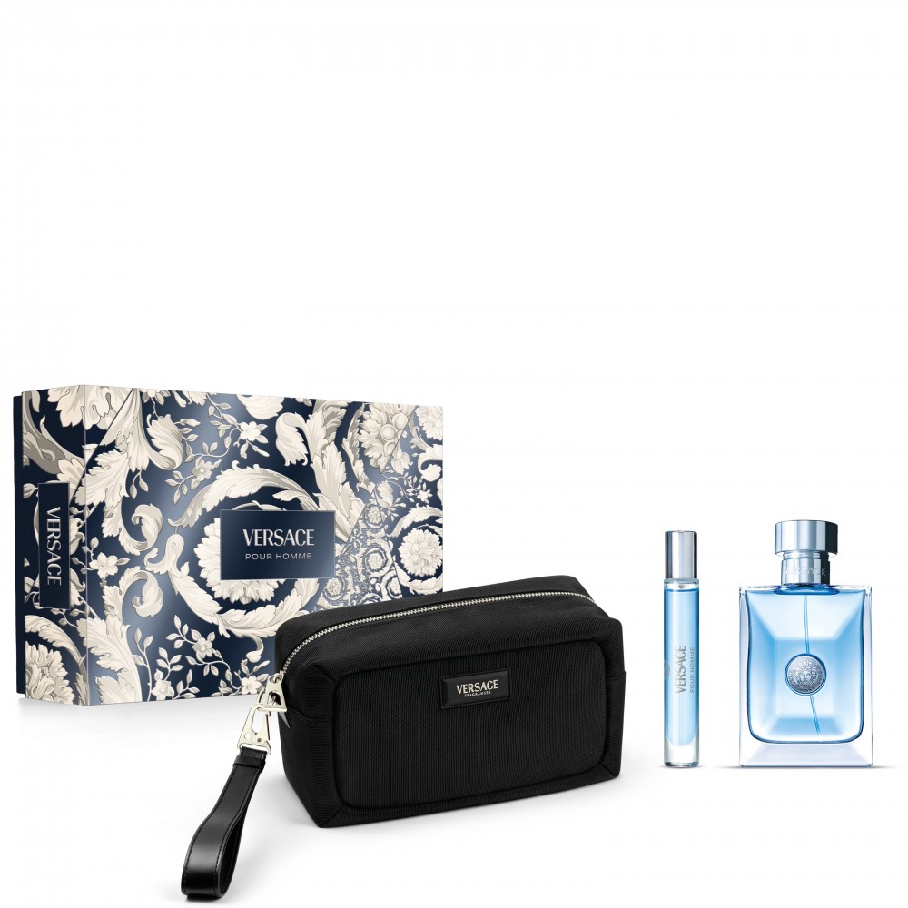 Versace Pour Homme - Eau De Toilette 100 Ml + Eau De Toilette Travel Spray 10 Ml + Pochette 