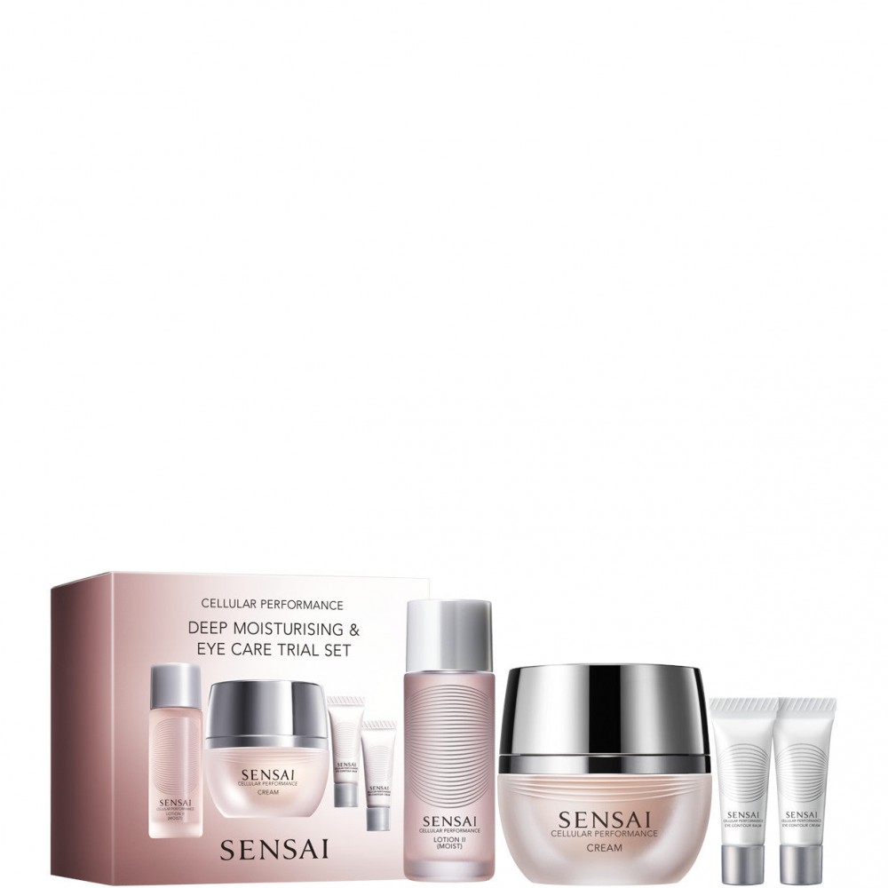 Sensai Deep Moisturising & Eye Care Trial Set - Lozione 20 ml + Crema Viso 40 ml + Contorno Occhi 2 ml + Balsamo Contorno Occhi 