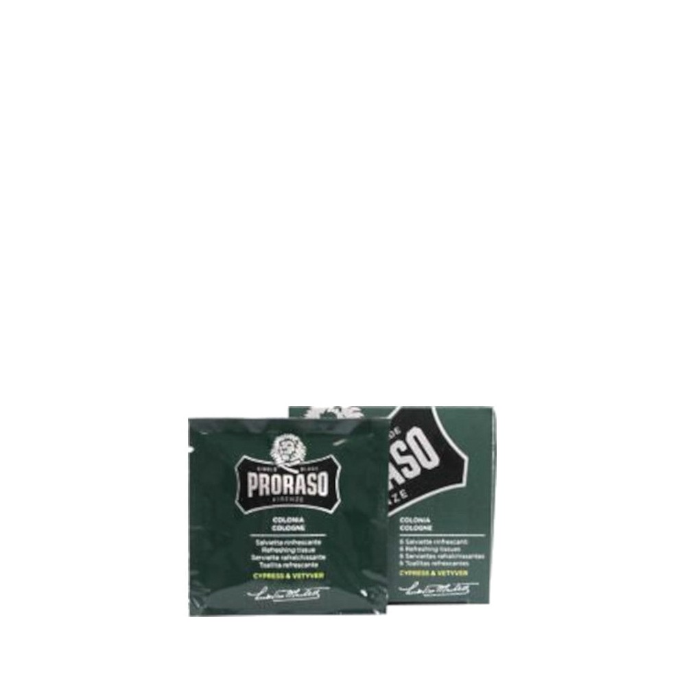 Proraso Cypress & Vetyver - 6 Salviettine Rinfrescanti E Profumate 