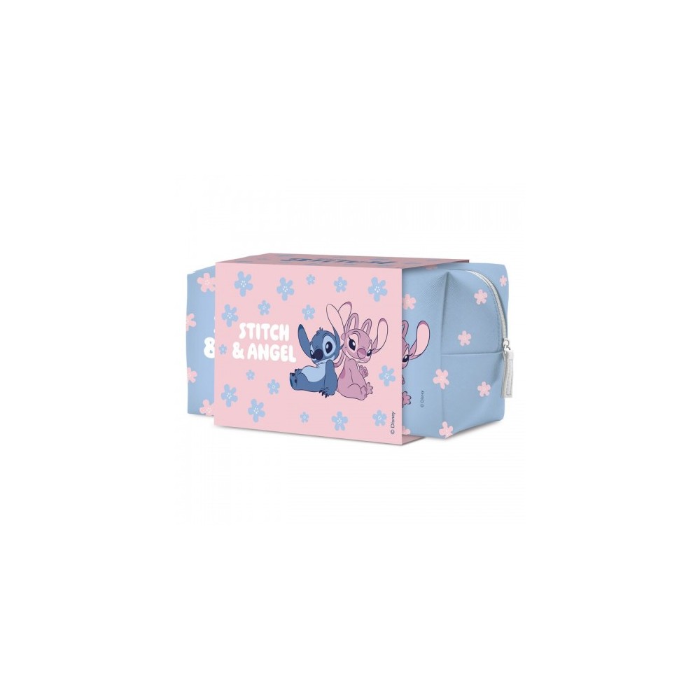 Disney Stich & Angel - Bagno Schiuma 100 Ml + Shampoo 100 Ml + Beauty Case 