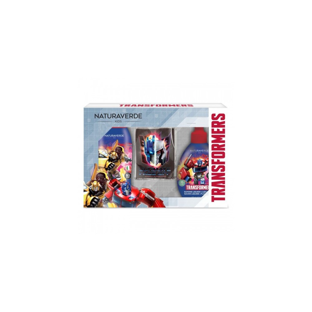 Naturaverde Transformers - Doccia Shampoo 250 Ml + Sapone Liquido 250 Ml + Sacca 
