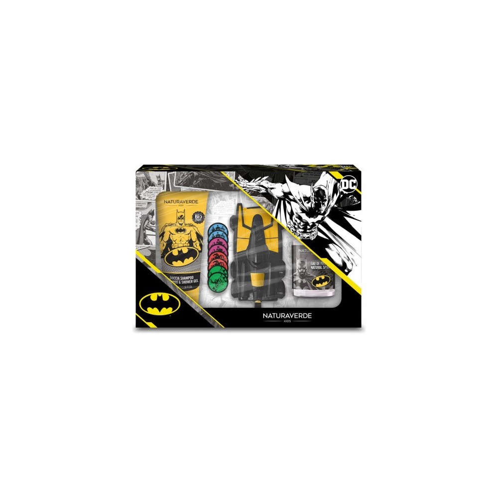 Naturaverde Batman Dc - Eau De Toilette 50 Ml Vapo + Doccia Shampoo 100 Ml + Macchina Lancia Dischi 