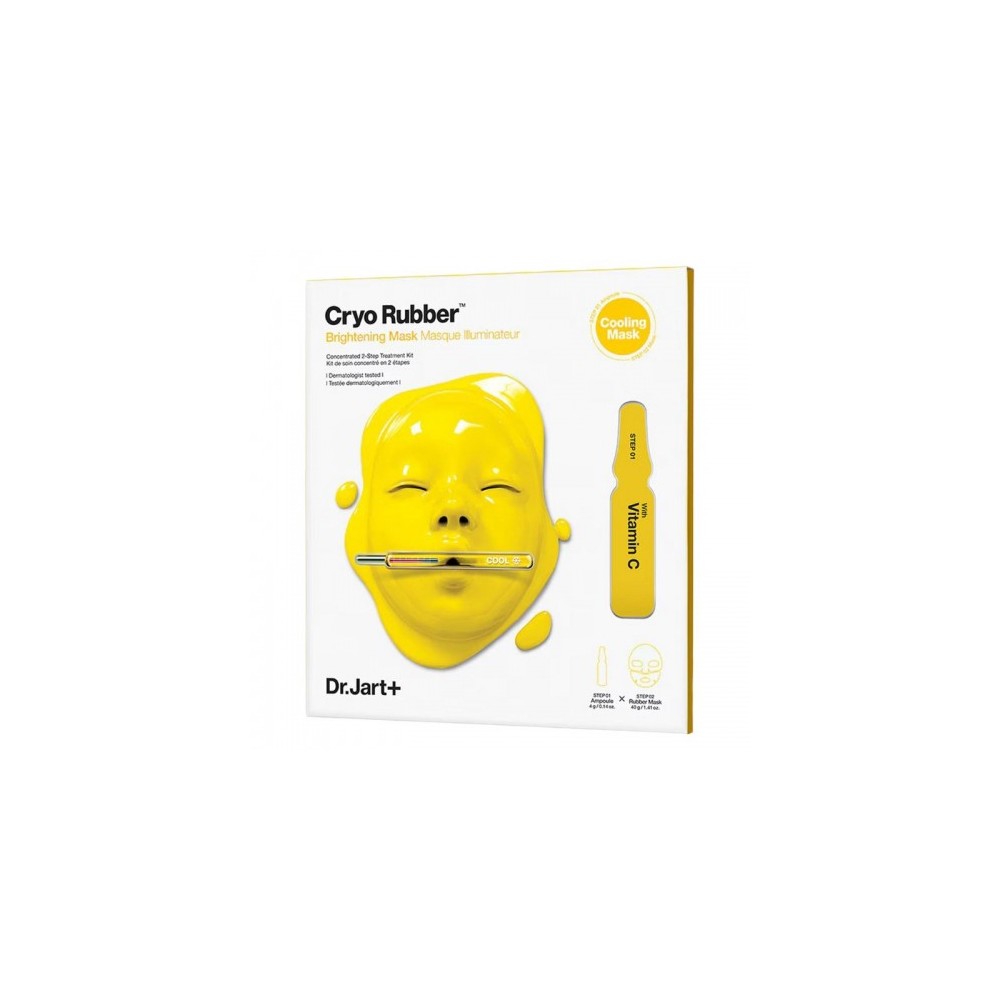 Dr.Jart+ Kit Cryo Rubber Brightening Mask - Maschera Viso + Ampolla Concentrata 