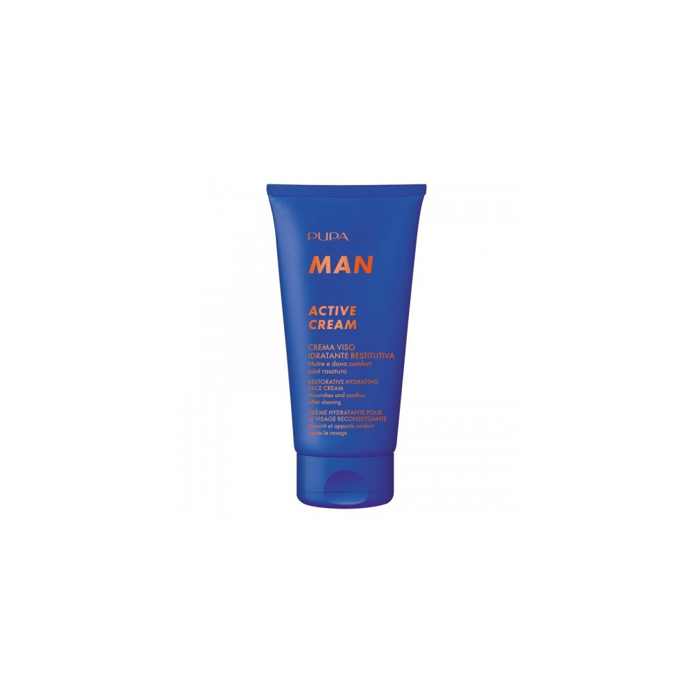 Pupa Man Active Cream - Crema Viso Idratante Restitutiva Dopobarba 50 Ml 