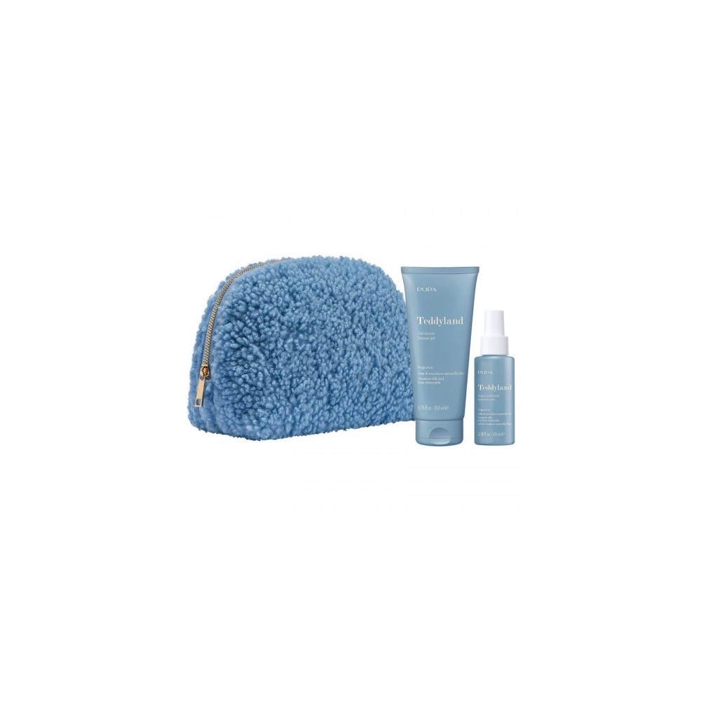 Pupa Teddyland Latte Di Nocciola e Camomilla Blu - Gel doccia 200 Ml + Acqua Profumata 100 Ml + Pochette 