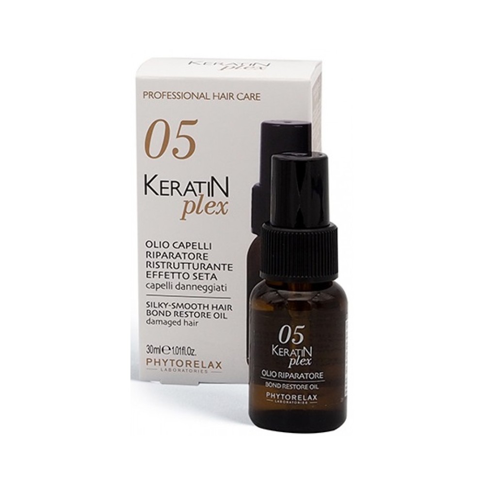 Phytorelax Keratin Plex 05 - Olio Capelli Riparatore Ristrutturante effetto Seta 30 Ml 