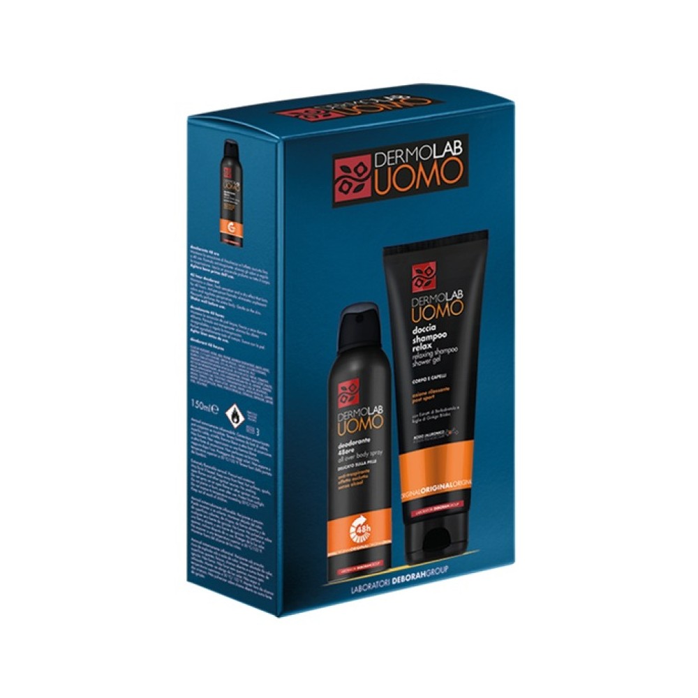 Deborah Dermolab Uomo - Doccia Shampoo Relax 250 Ml + Deodorante Spray 150 Ml 