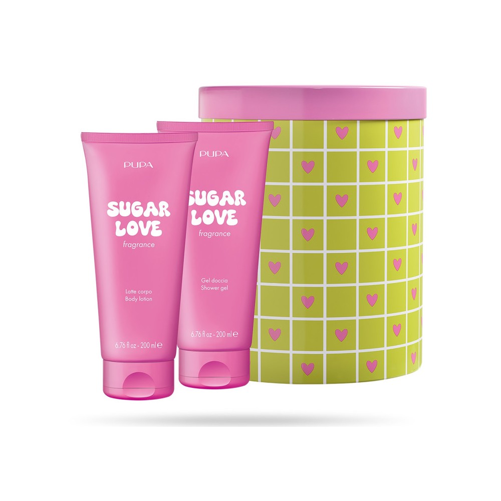 Pupa Happy Box Sugar Love - Gel Doccia 200 Ml + Latte Corpo 200 Ml + Confezione In Metallo 