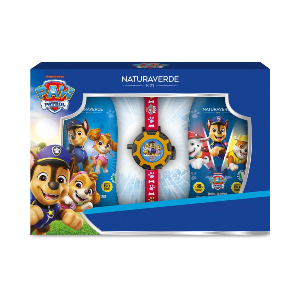 Naturaverde Paw Patrol - Bagnoschiuma 250 Ml + Doccia Shampoo 250 Ml + Orologio Proiettore 