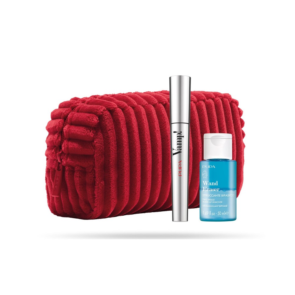 Pupa Mascara Vamp Extra Black + Struccante Bifasico Wand Eraser + Pochette 