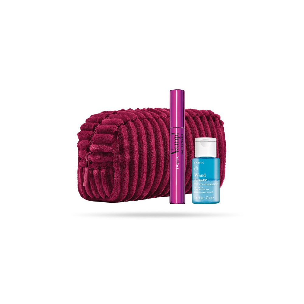 Pupa Sguardo Magnetico - Mascara Vamp Lash Extender + Struccante Bifasico Wand Eraser + Mini Beauty Pochette 