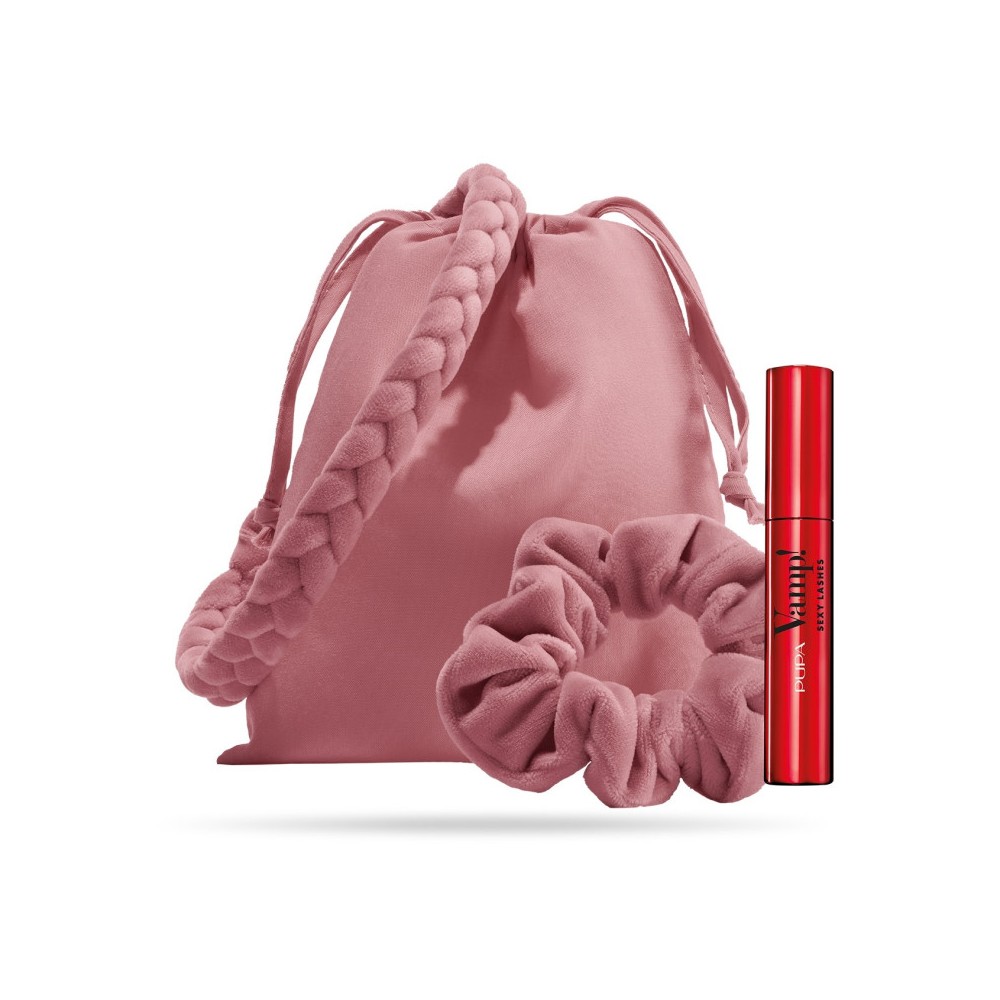 Pupa Mascara Vamp Sexy Lashes Sexy Black + Fascia Ed Elastico Per Capelli + Pochette Easy Bag 