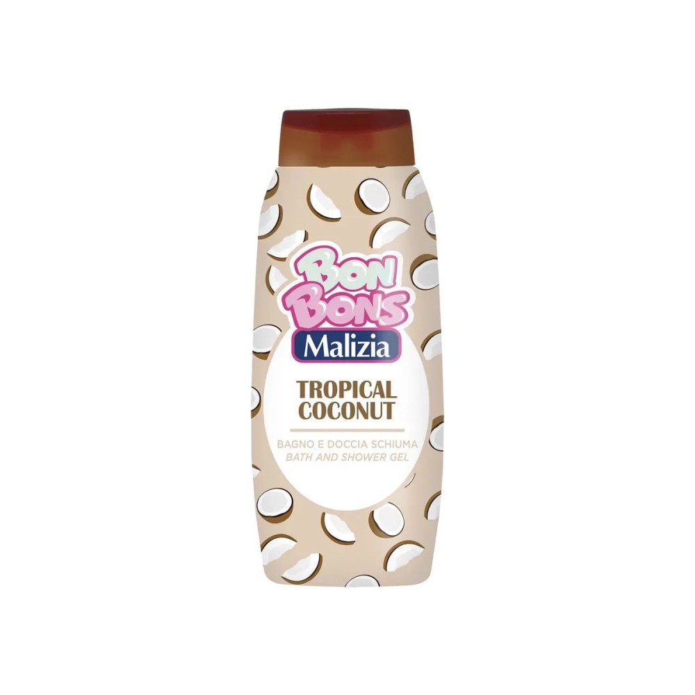 Malizia Bon Bons Tropical Coconut - Bagno E Doccia Schiuma 500 Ml 