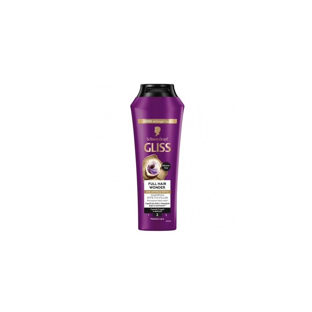 Schwarzkopf Gliss Full Hair Wonder - Shampoo Effetto Filler 250 ml 