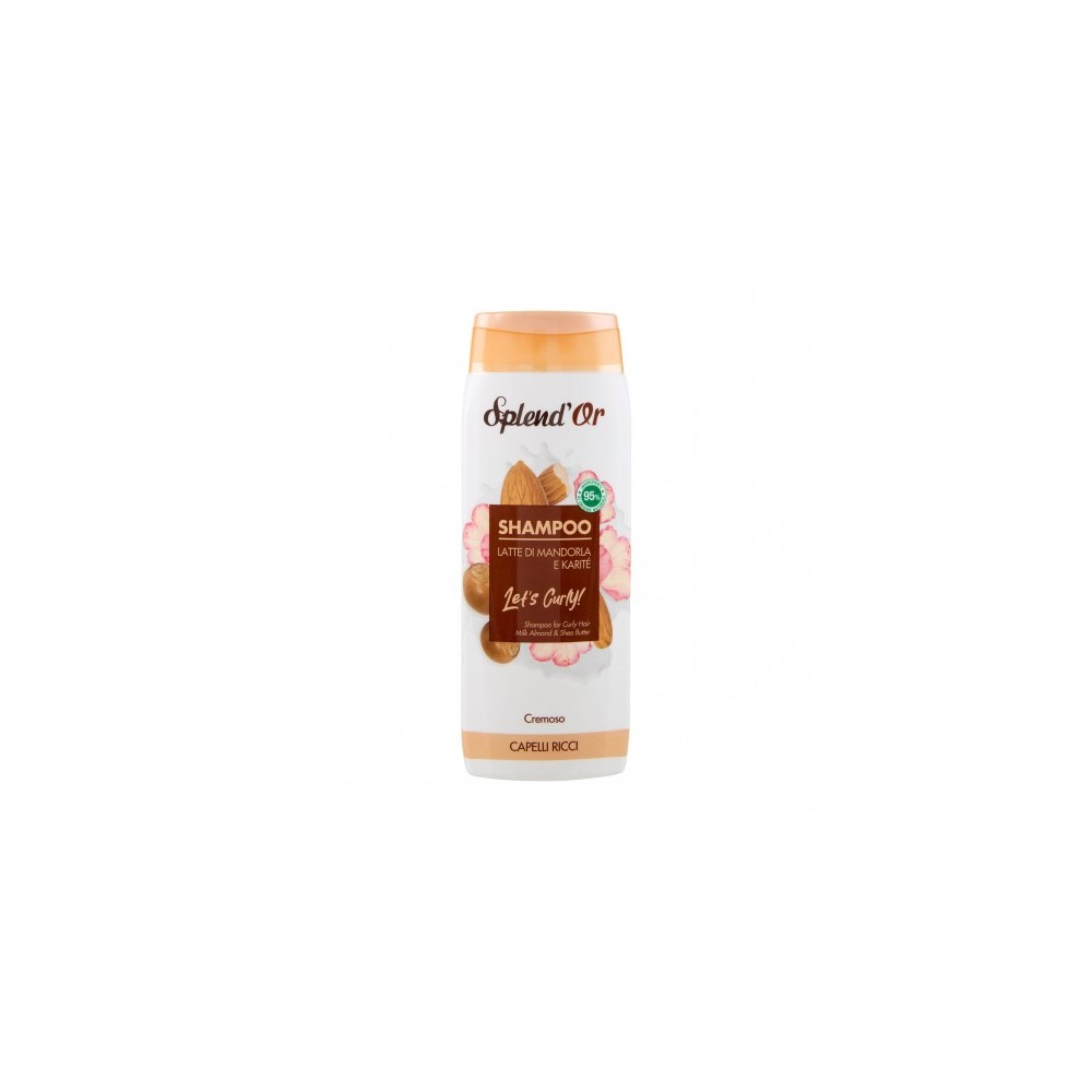 Splend'Or Let's Curly - Shampoo al Latte di Mandorla e Karite 300 ml 