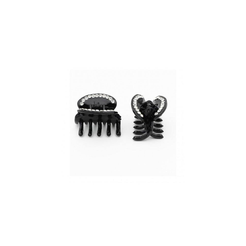 Ib Fashion Hair 144N - 2 Pinze A Tartaruga Nere Con Strass 