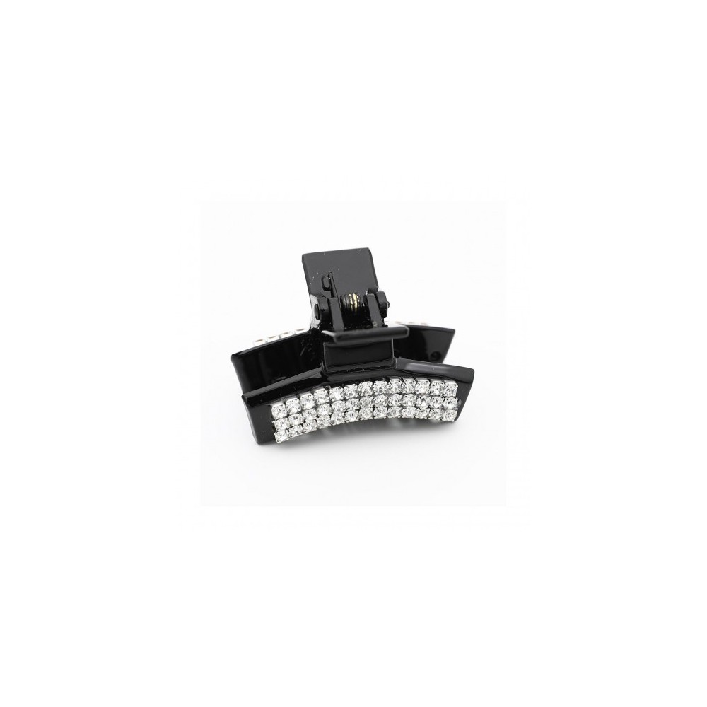 Ib Fashion Hair 234N - Pinza A Tartaruga Nera Con Strass 