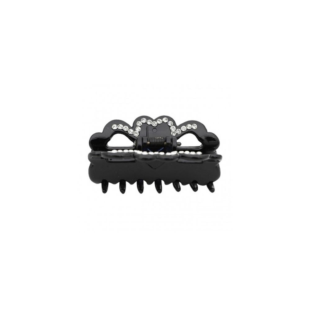Ib Fashion Hair 521N - Pinza A Tartaruga Nera Con Strass 