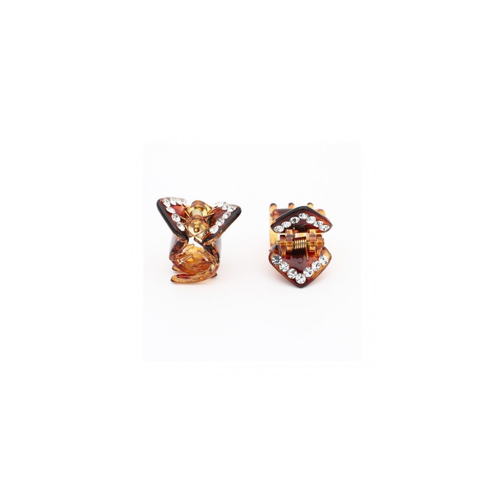 Ib Fashion Hair 157M - 2 Pinze A Tartaruga Con Strass 