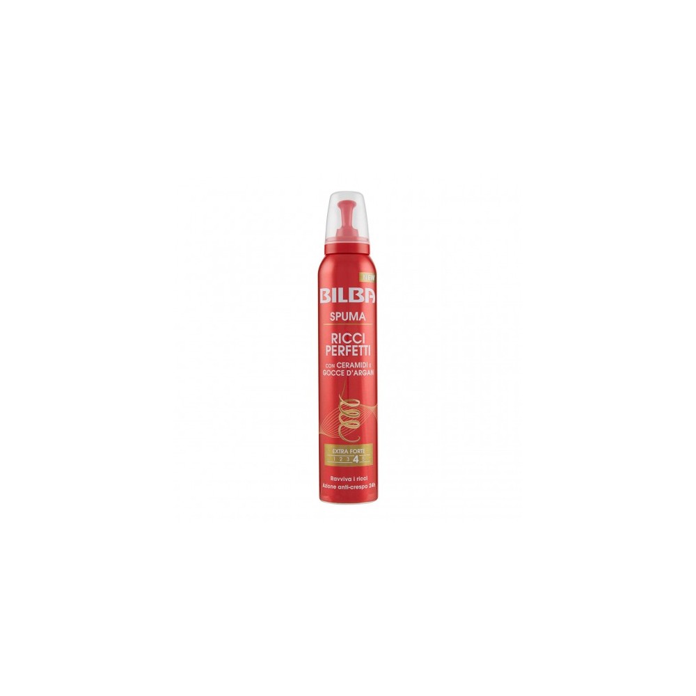 Bilba Spuma Ricci Perfetti - Mousse modellante con Ceramidi e Gocce d'Argan 200 ml 