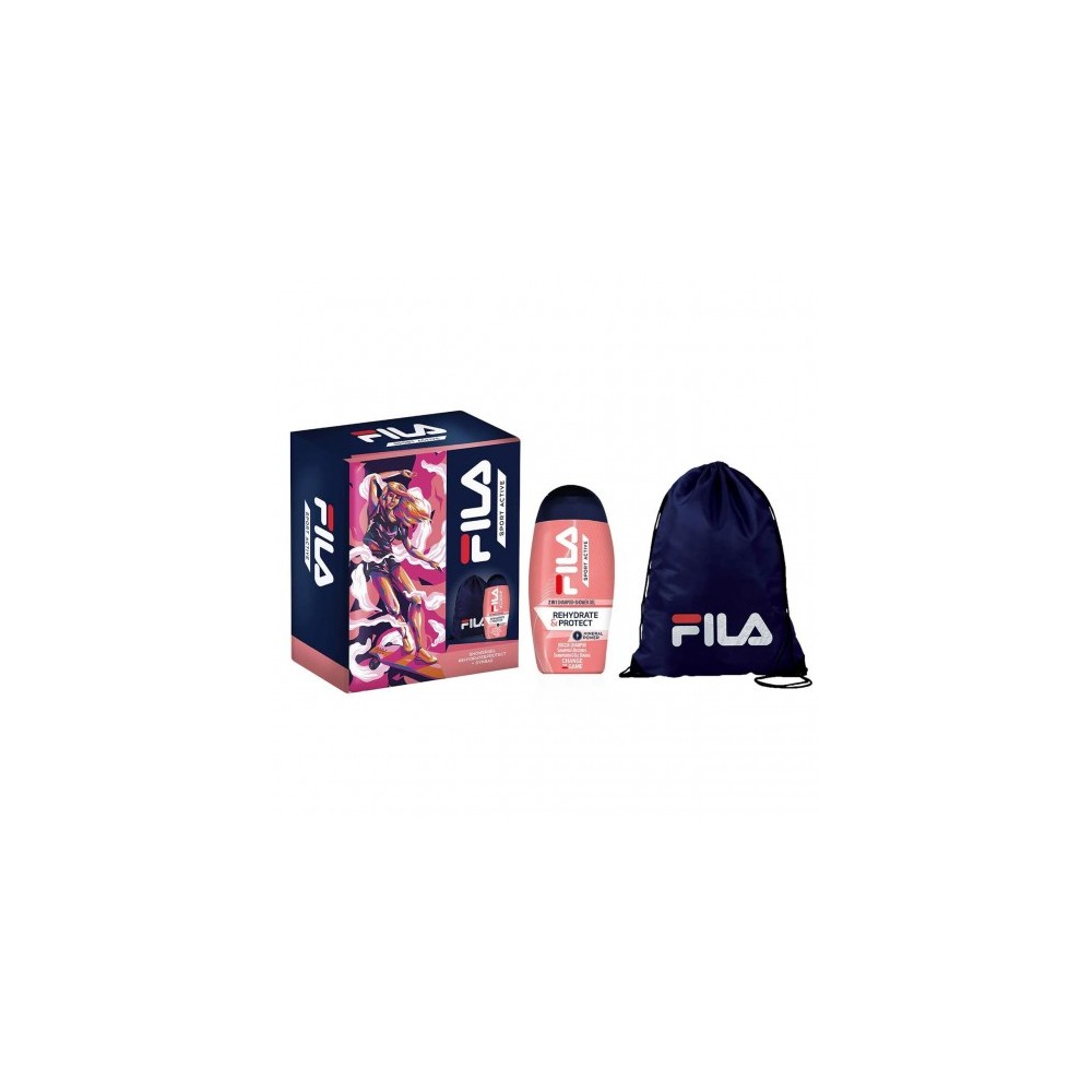Fila Sport Active Donna - Doccia Shampoo 250 Ml + Gym Bag 