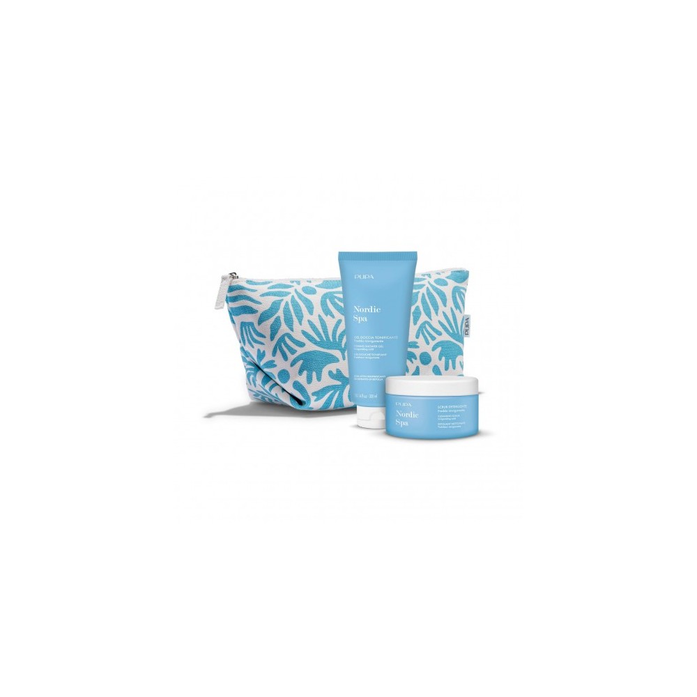 Pupa Nordic Spa - Gel Doccia 300 Ml + Scrub Detergente 250 Ml + Pochette 
