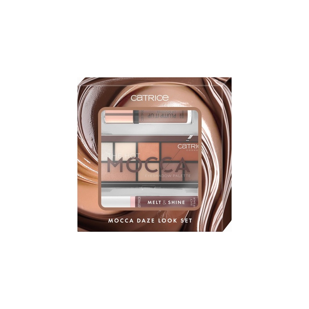 Catrice Mocca Daze Look Set - Palette Ombretti + Balsamo Labbra N. 100 + Booster Labbra N. 100 