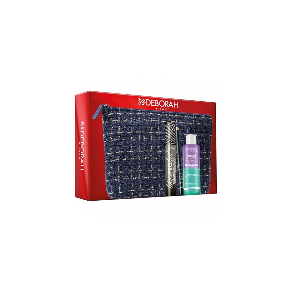 Deborah Mascara Like a Pro a Tint + Matita occhi 24ore + struccante bifasico + Pochette 