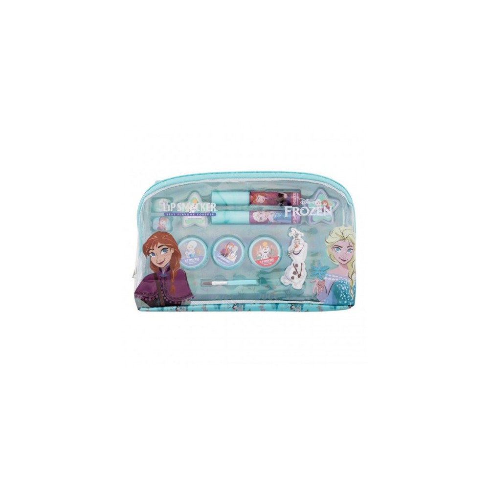 Lip Smacker Disney Frozen - 2 Lucidalabbra + 3 Creme Shimmer + 2 Lucidalabbra + 2 Anelli + Portachiavi Olaf + Borsetta 