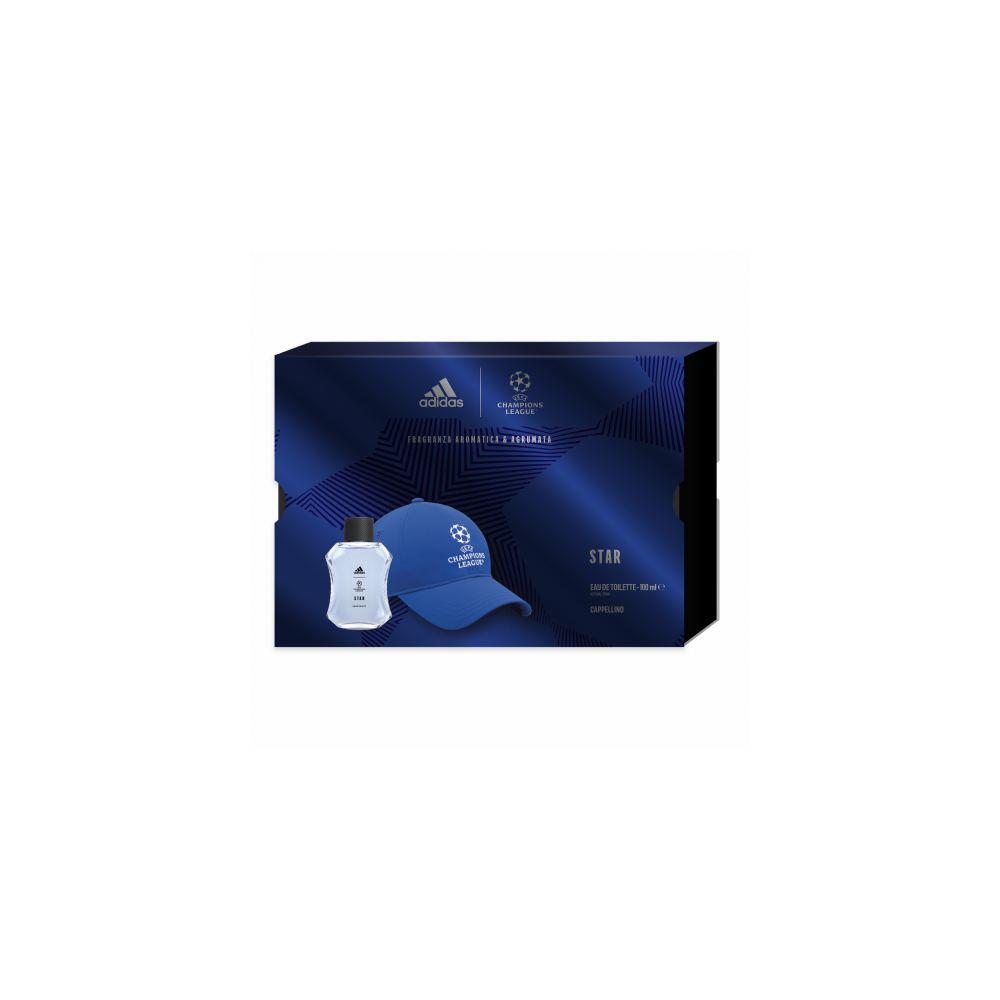 Adidas Star - Eau de Toilette Uomo 100 ml + Cappello Blu 