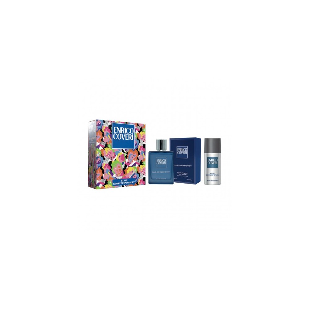 Enrico Coveri Blue Contemporary Pour Homme - Eau de Toilette 100 ml + Deodorante Spray 150 Ml 