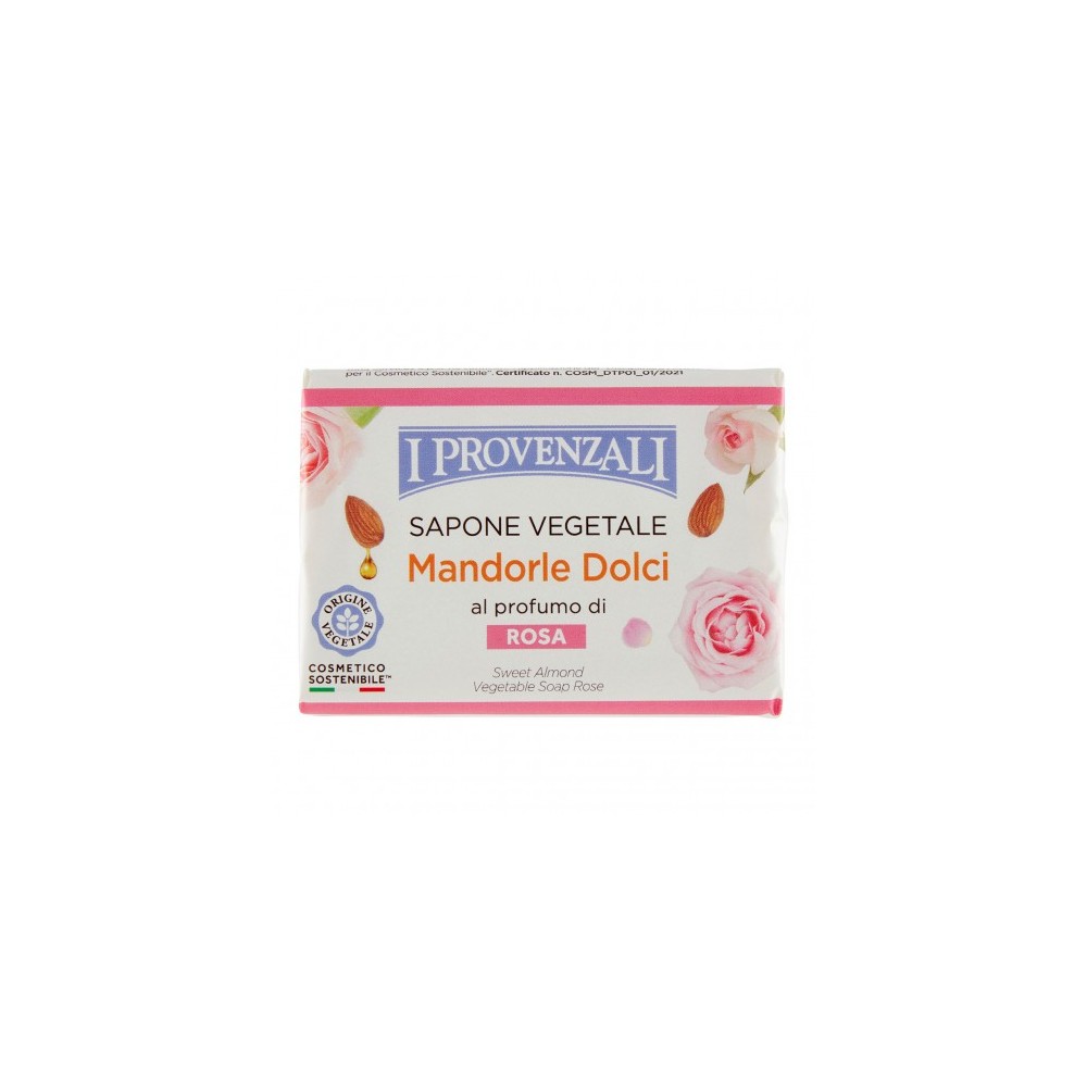 I Provenzali Sapone Vegetale Mandorle Dolci Al Profumo Di Rosa 100 gr 