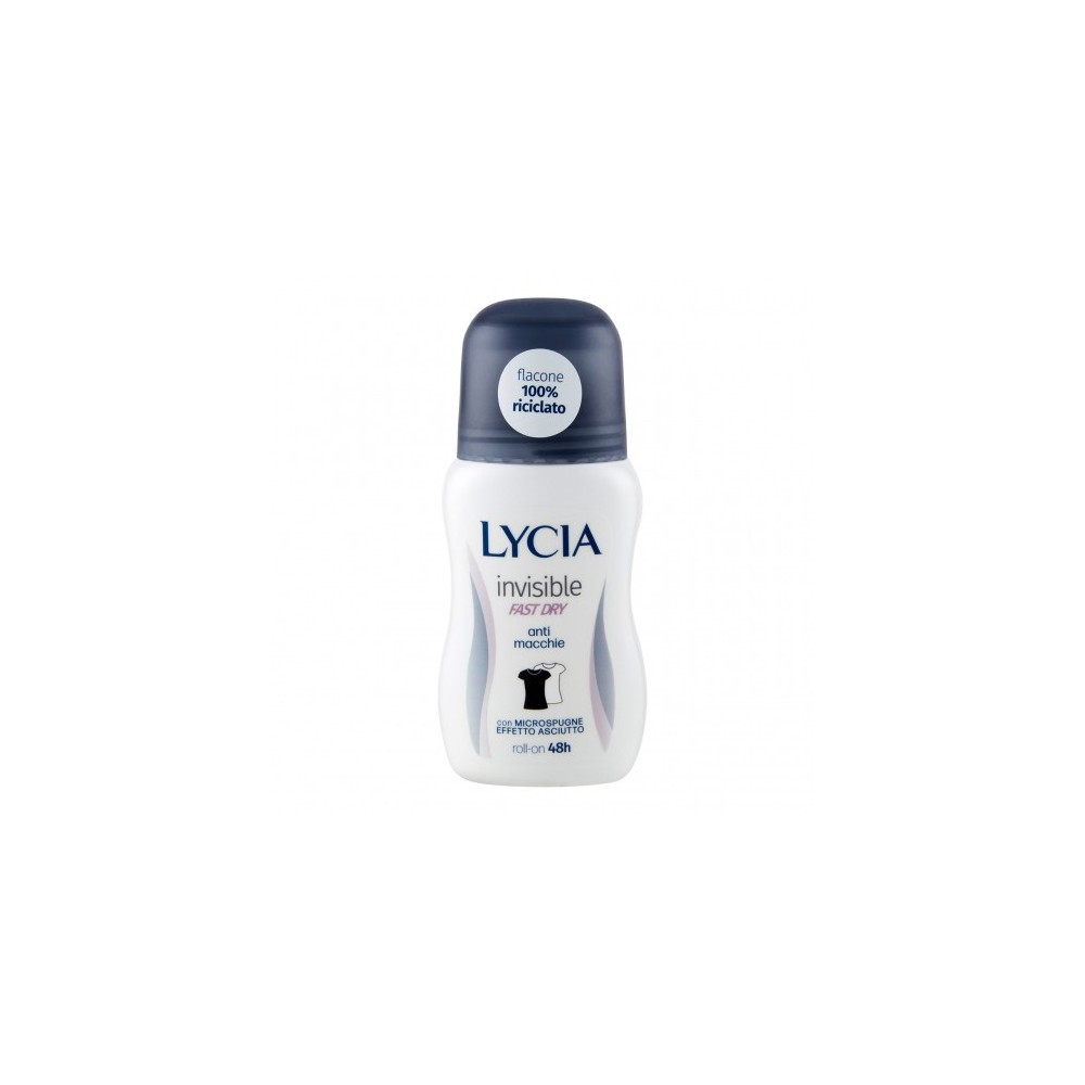 Lycia Invisible Fast Dry - Deodorante Roll-On Anti-Macchie 50 ml 