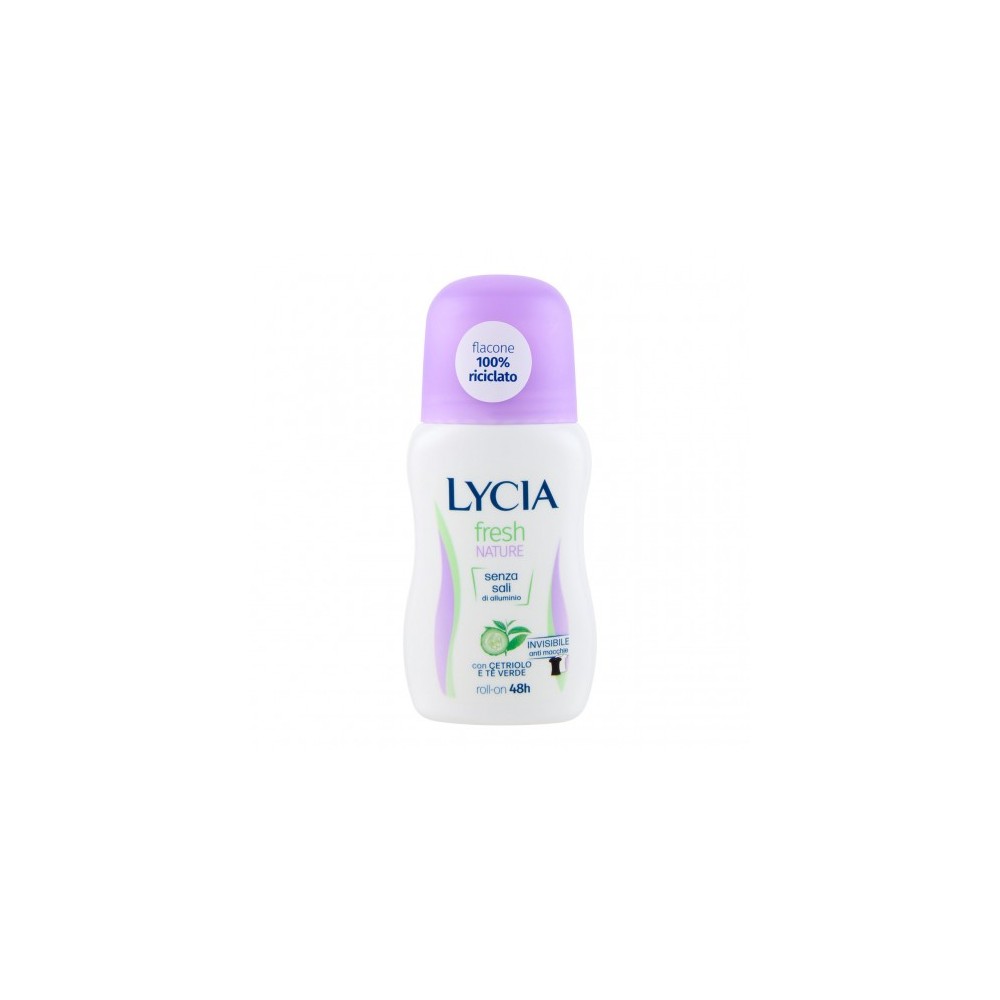 Lycia Fresh Nature - Deodorante Roll-On con Cetriolo e Te Verde 50 ml 