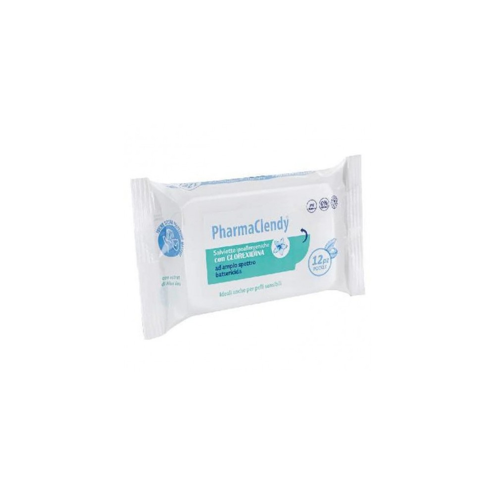 Clendy Salviettine Antibatteriche Con Clorexidina 3 confezioni da 12 salviettine 