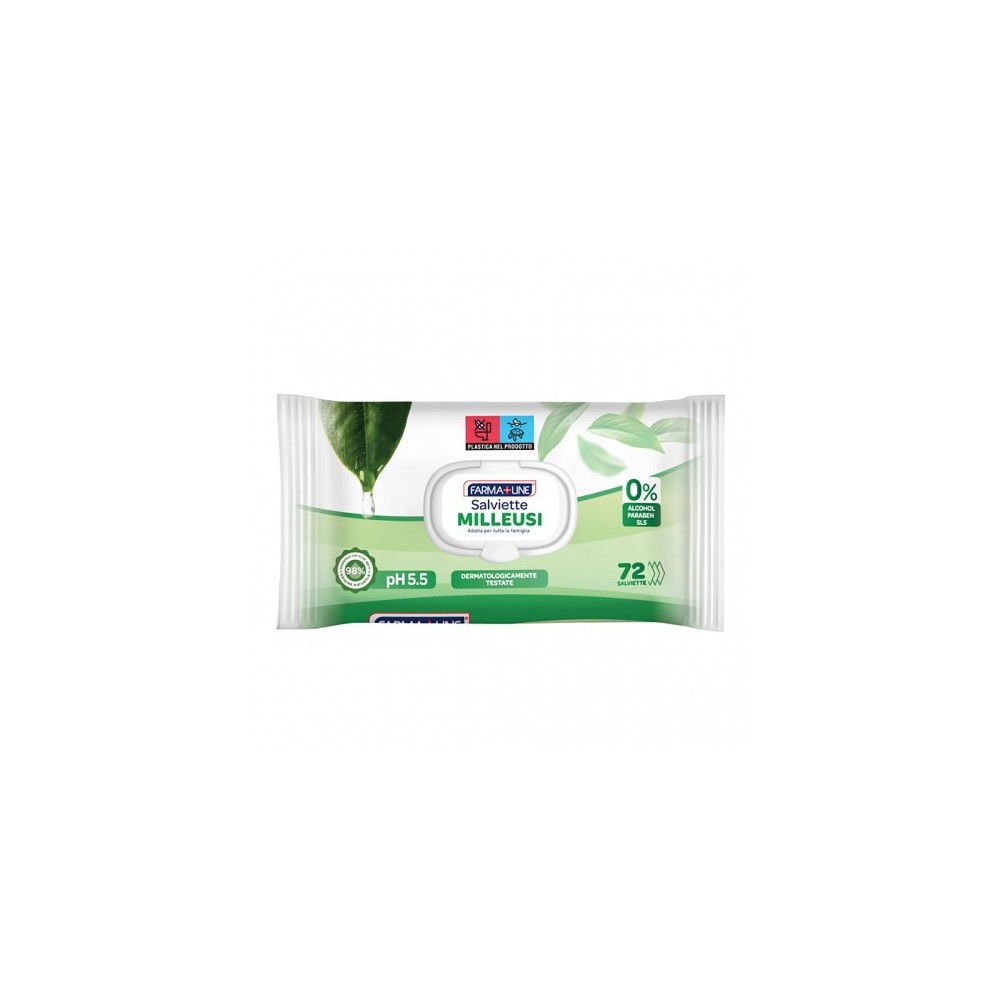 Farmaline 72 Salviette Milleusi a pH 5.5 