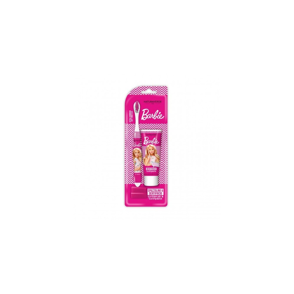 Naturaverde Barbie Set Orale - Dentifricio e spazzolino per bambini 