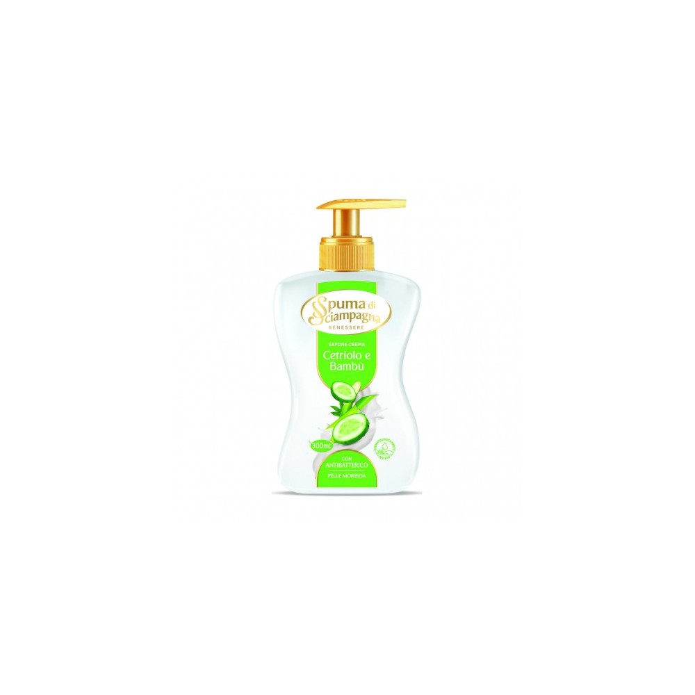 Spuma Di Sciampagna Sapone Crema con Cetriolo e Bambù 300 ml 
